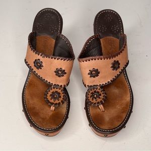 Jack Rogers wedge leather sandals